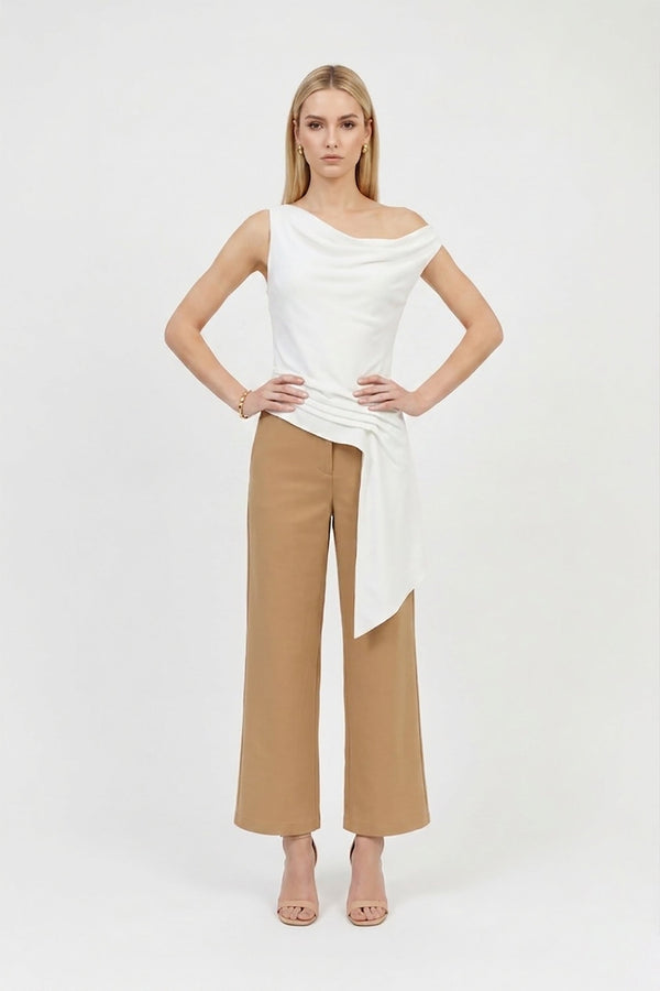 Natalia High-Waist Straight-Leg Pantalón - Reina Diaz