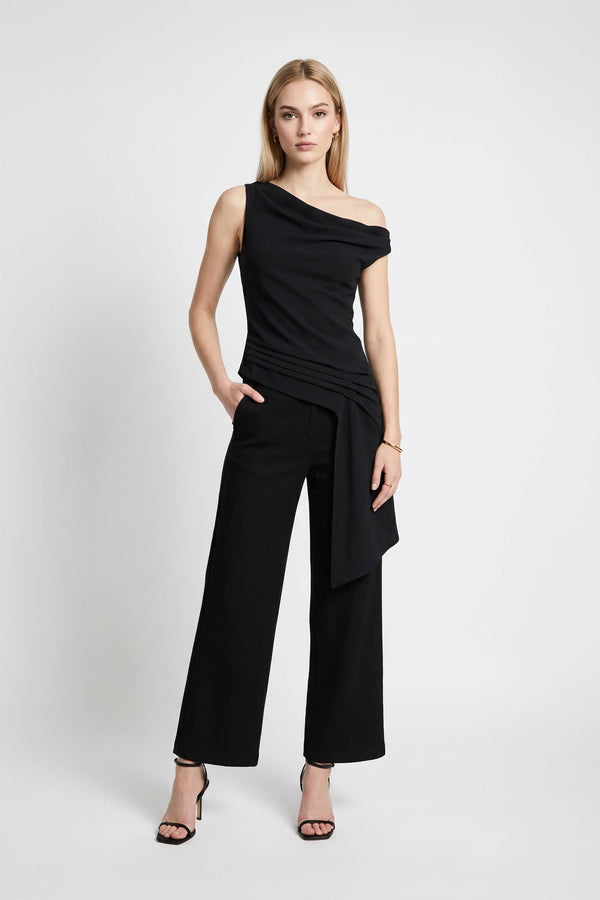 Natalia High-Waist Straight-Leg Pantalón - Reina Diaz