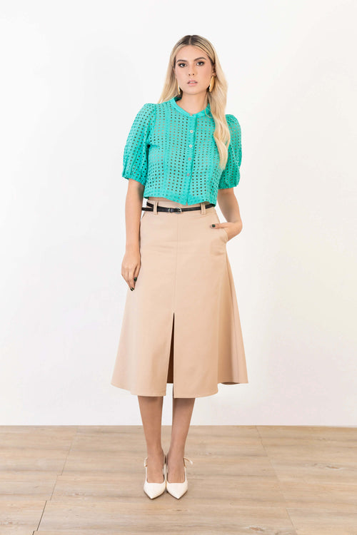 Nina Slit Midi Falda 740874 KAK - Reina Diaz