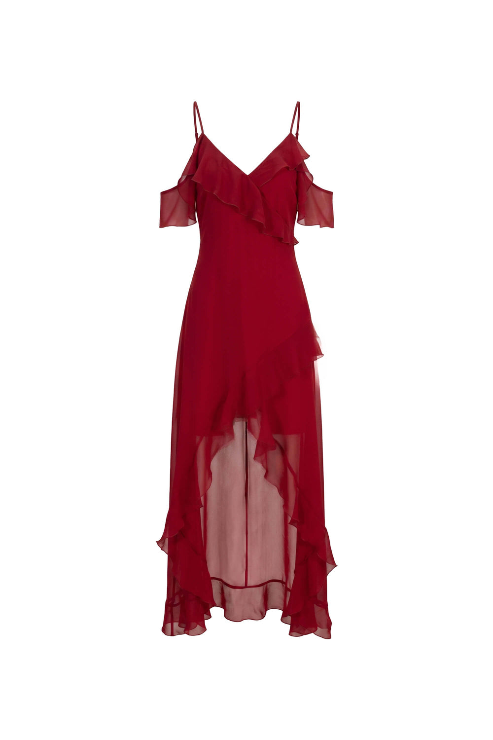 Nora Cold-Shoulder High-Low Vestido 526290 - Reina Diaz