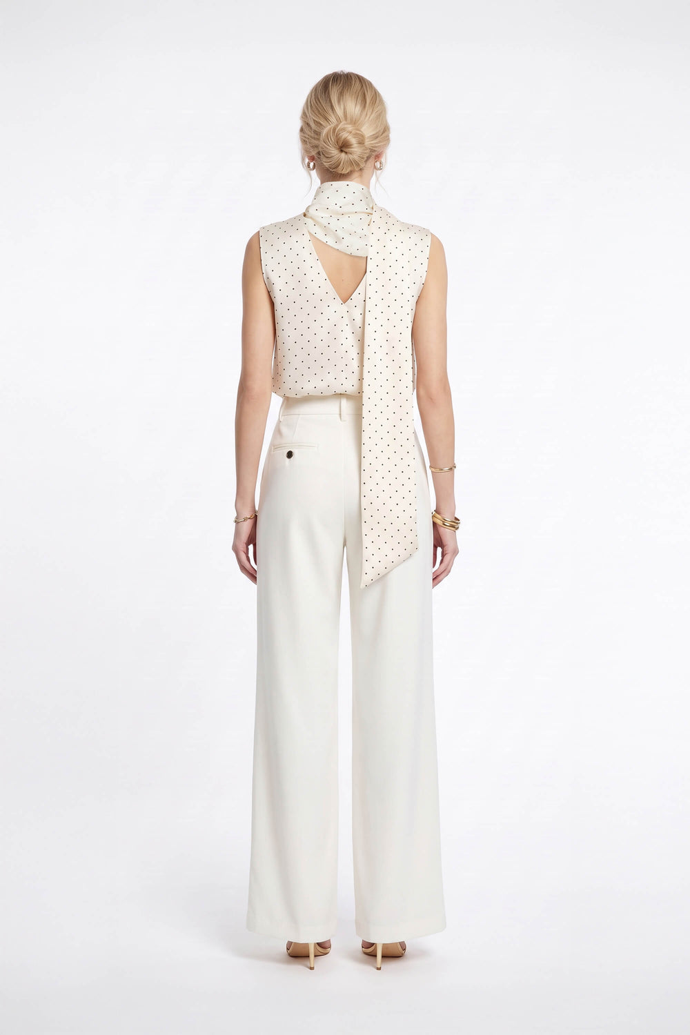 Nora High-Waist Straight-Leg Tailored Pantalón 830046 HUE - Reina Diaz