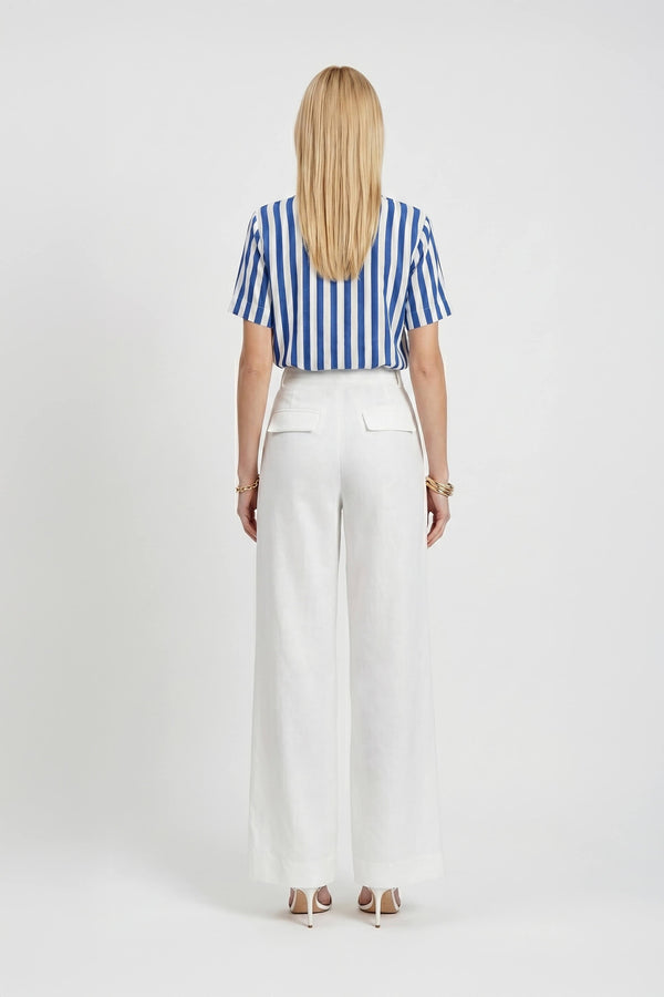 Nora Round-Neck Crew Blusa 554323 MAR - Reina Diaz
