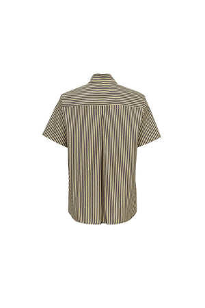 Nora Tie-Neck Short-Sleeve Blusa - Reina Diaz