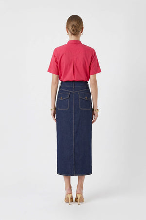 Nora Tie-Neck Short-Sleeve Blusa 752966 - Reina Diaz