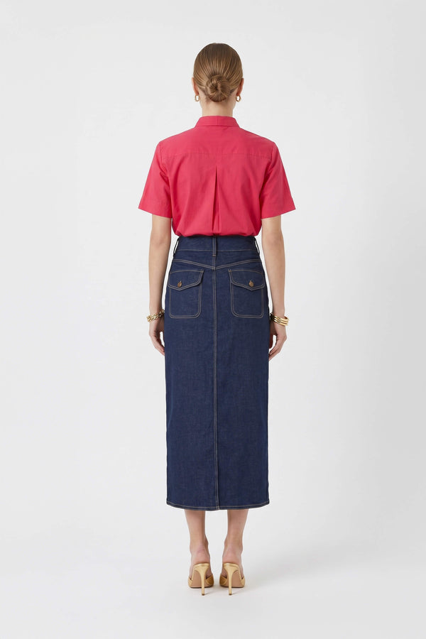 Nora Tie-Neck Short-Sleeve Blusa 752966 - Reina Diaz