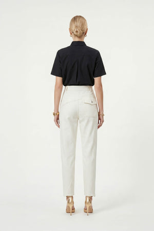 Nora Tie-Neck Short-Sleeve Blusa 752966 - Reina Diaz