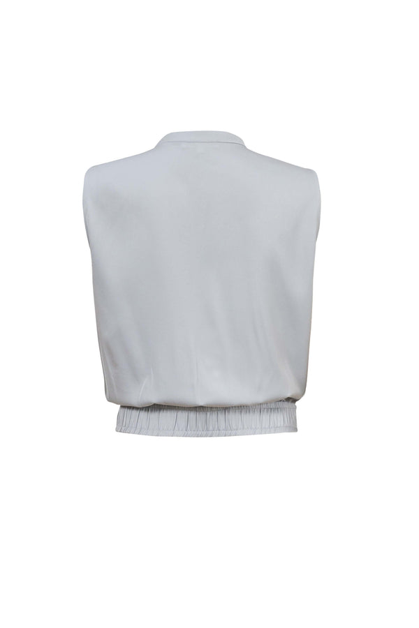 Olimpia Pleated V - Neck Blouson Top - Reina Diaz