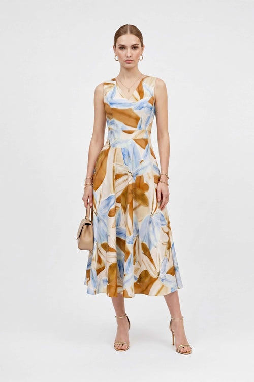 Olivia V-Neck Sleeveless Vestido Corto - Reina Diaz