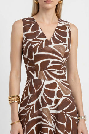 Olivia V-Neck Sleeveless Vestido Corto - Reina Diaz