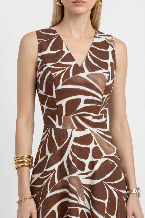 Olivia V-Neck Sleeveless Vestido Corto - Reina Diaz