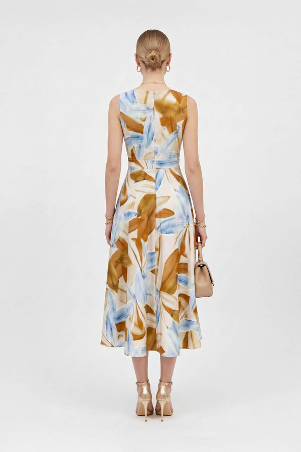 Olivia V-Neck Sleeveless Vestido Corto - Reina Diaz