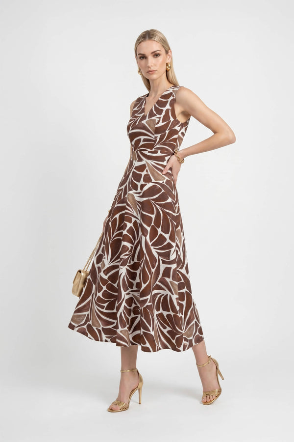 Olivia V-Neck Sleeveless Vestido Corto - Reina Diaz