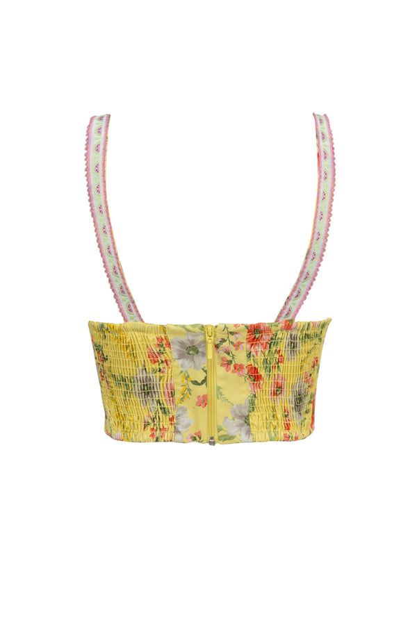 Palermo  Crop Bustier Top - Reina Diaz