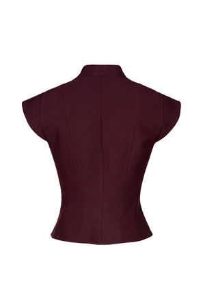Paloma High-Neck Cap-Sleeve Top 501565 CHO - Reina Diaz
