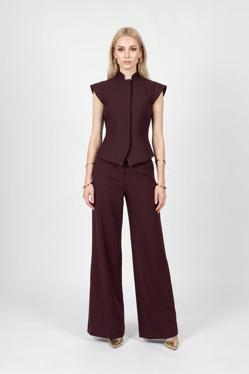 Paloma High-Neck Cap-Sleeve Top 501565 CHO - Reina Diaz