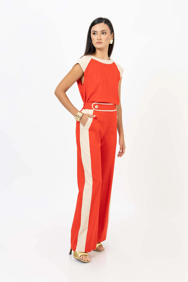 Pantalón - 730976 - ROJ - Reina Diaz