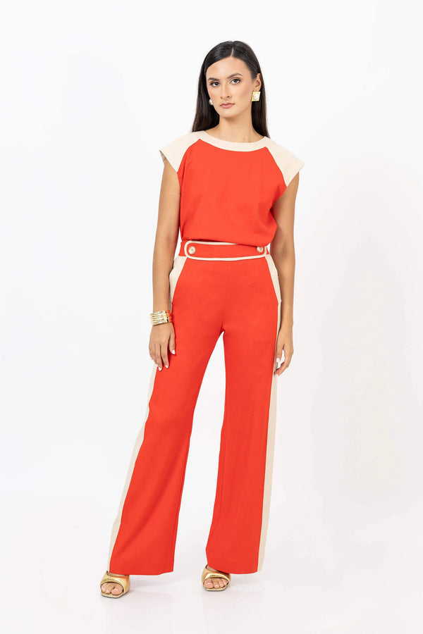 Pantalón - 730976 - ROJ - Reina Diaz