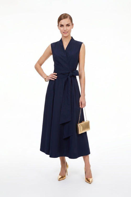 París Tech Sleeveless Midi Vestido - Reina Diaz
