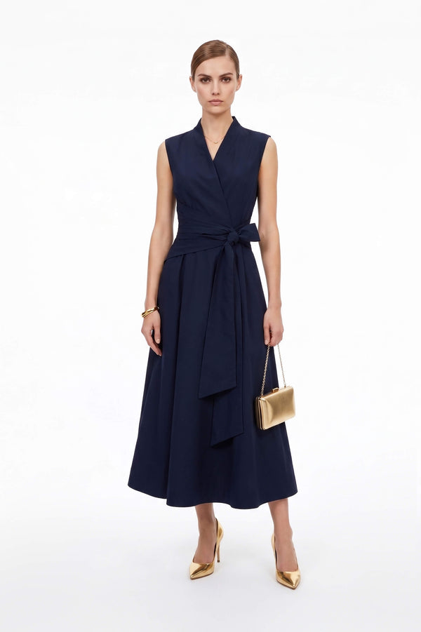 París Tech Sleeveless Midi Vestido - Reina Diaz