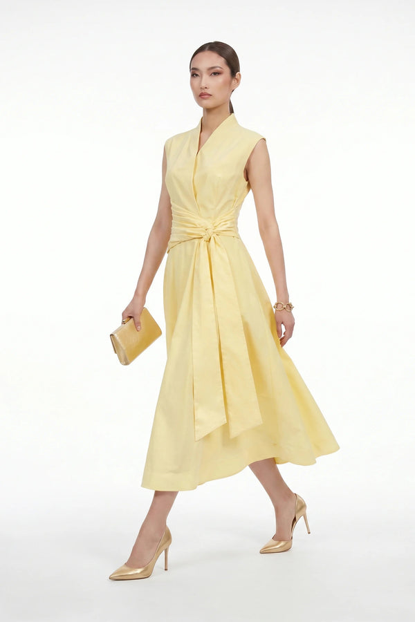 París Tech Sleeveless Midi Vestido - Reina Diaz