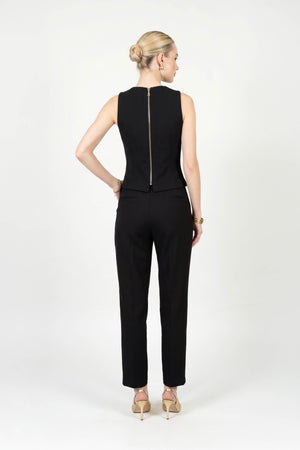 Paulina Pleated High-Waist Pink Pantalón 532137 NEG - Reina Diaz