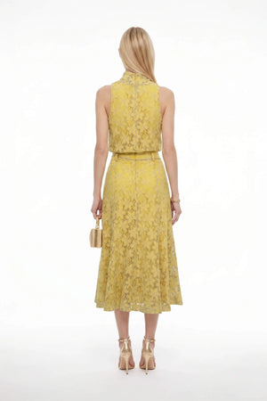 Peonía Lace A - Line Midi Falda - Reina Diaz