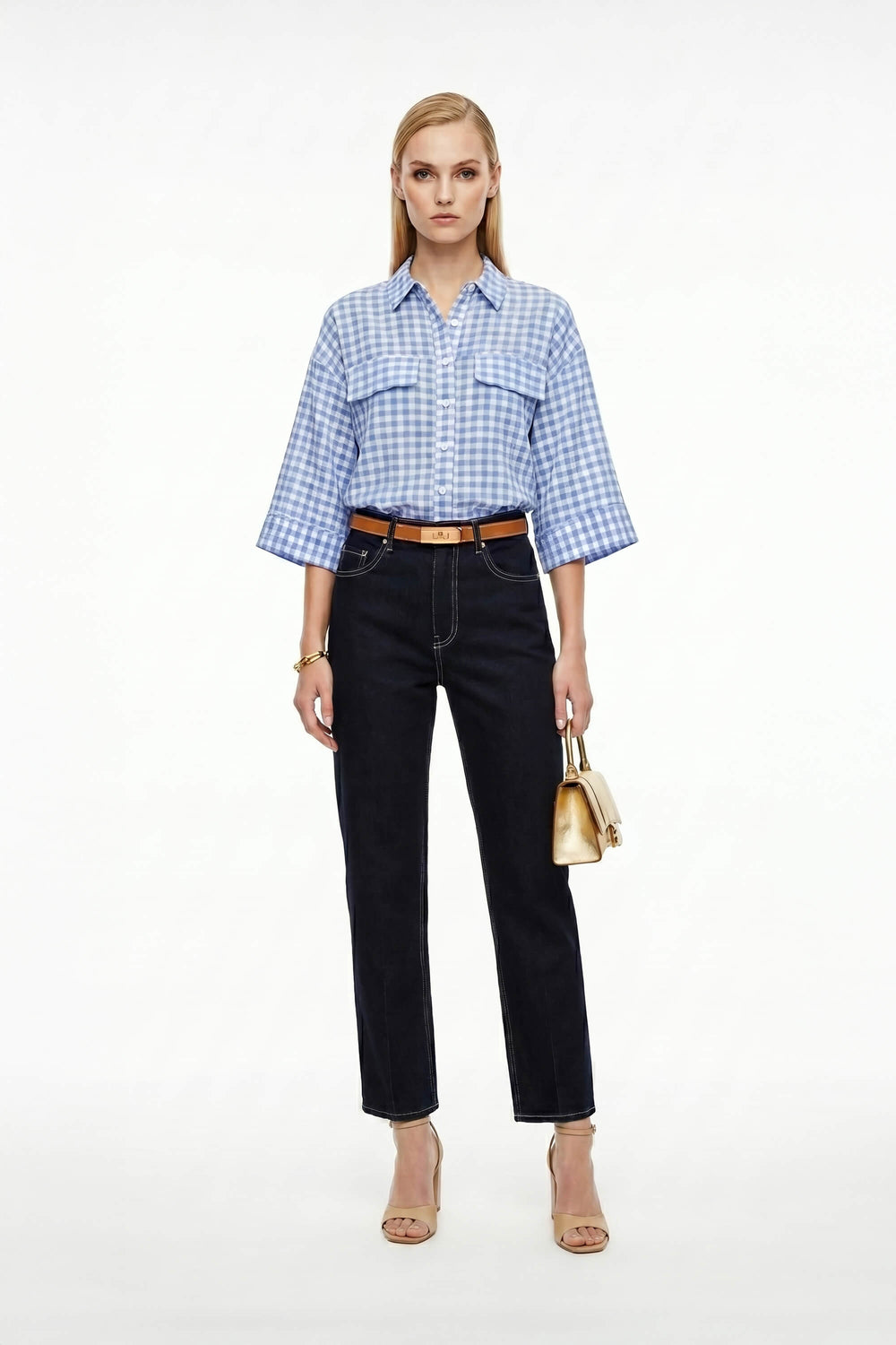 Rebeca Striped Oversize Blusa - Reina Diaz