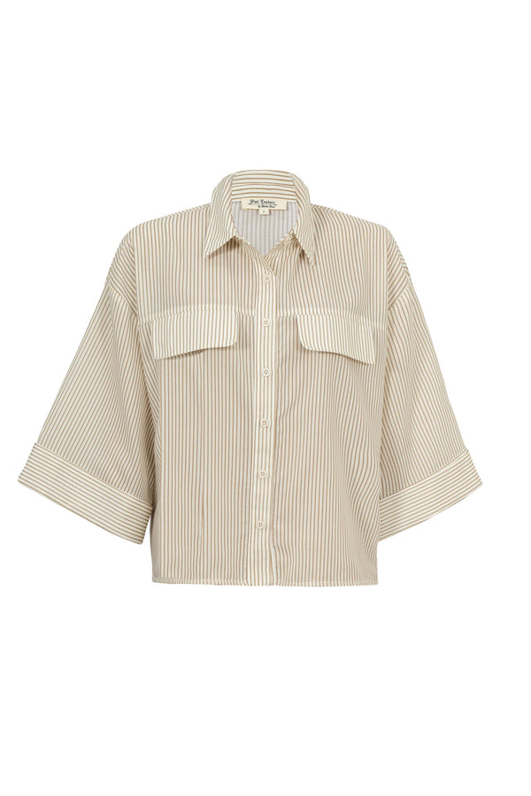 Rebeca Striped Oversize Blusa - Reina Diaz