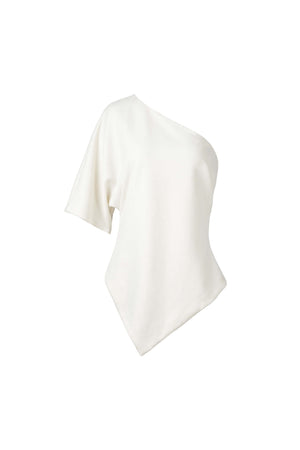 Renata One-Shoulder Asymmetric Zip Saco 501570 HUE - Reina Diaz