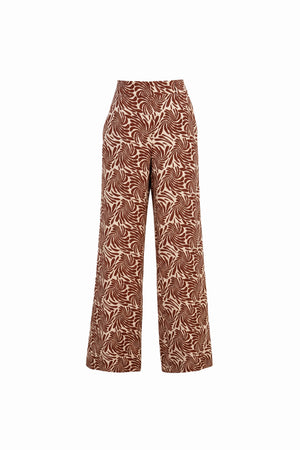 Renata Pleated High-Waist Wide-Leg Pantalón 731163 - Reina Diaz