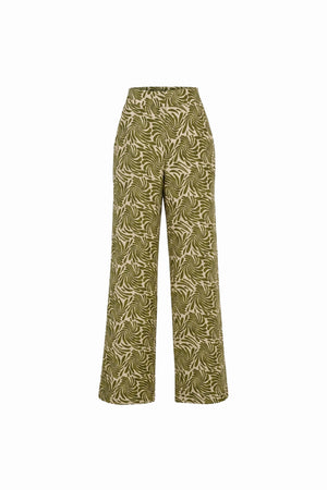Renata Pleated High-Waist Wide-Leg Pantalón 731163 - Reina Diaz
