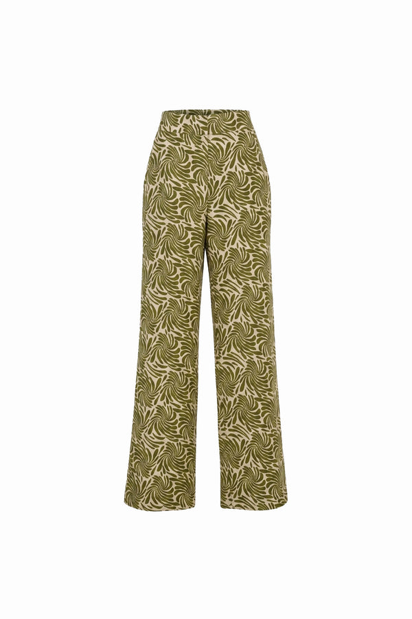 Renata Pleated High-Waist Wide-Leg Pantalón 731163 - Reina Diaz