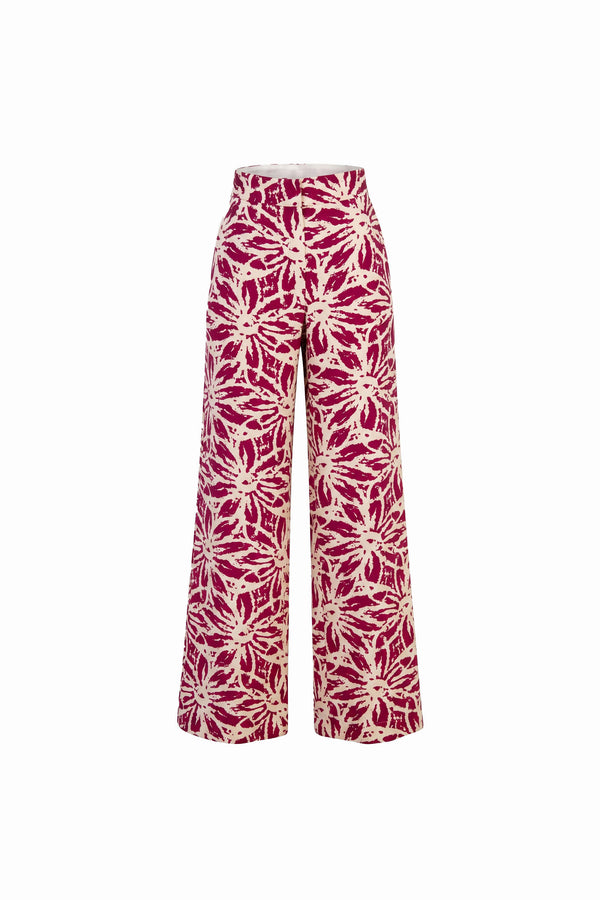 Renata Pleated High-Waist Wide-Leg Pantalón 731163 - Reina Diaz