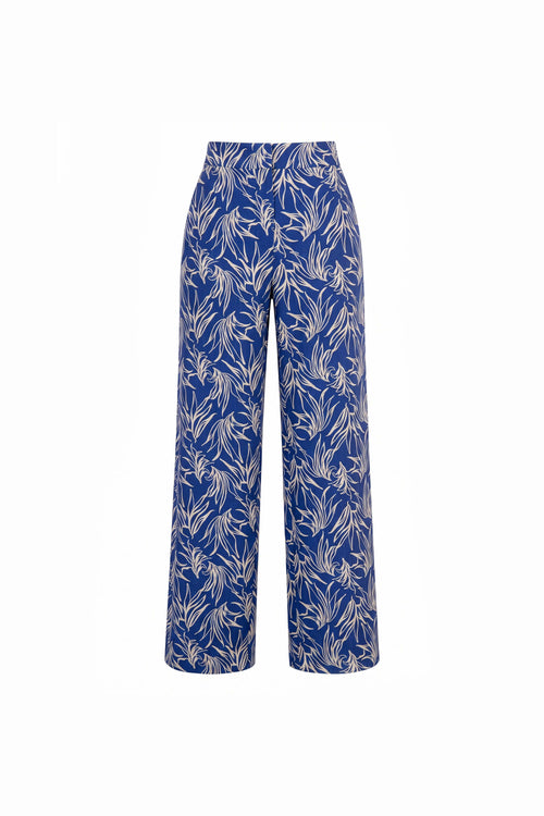 Renata Pleated High-Waist Wide-Leg Pantalón 731163 - Reina Diaz