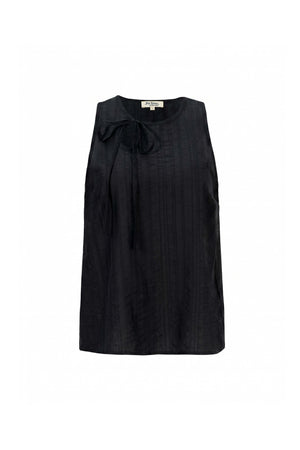 Renata Tie-Neck Keyhole Sleeveless Blusa 753041 NEG - Reina Diaz