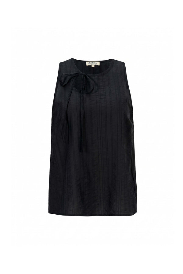 Renata Tie-Neck Keyhole Sleeveless Blusa 753041 NEG - Reina Diaz