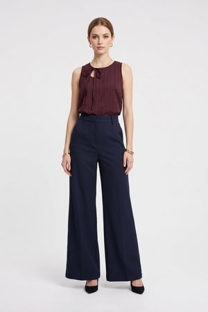 Renata Tie-Neck Keyhole Sleeveless Blusa 753041 PAS - Reina Diaz