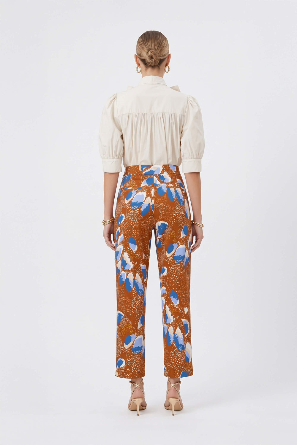 Romina Abstract Print Straight-Leg Pantalón 731174 LAD - Reina Diaz