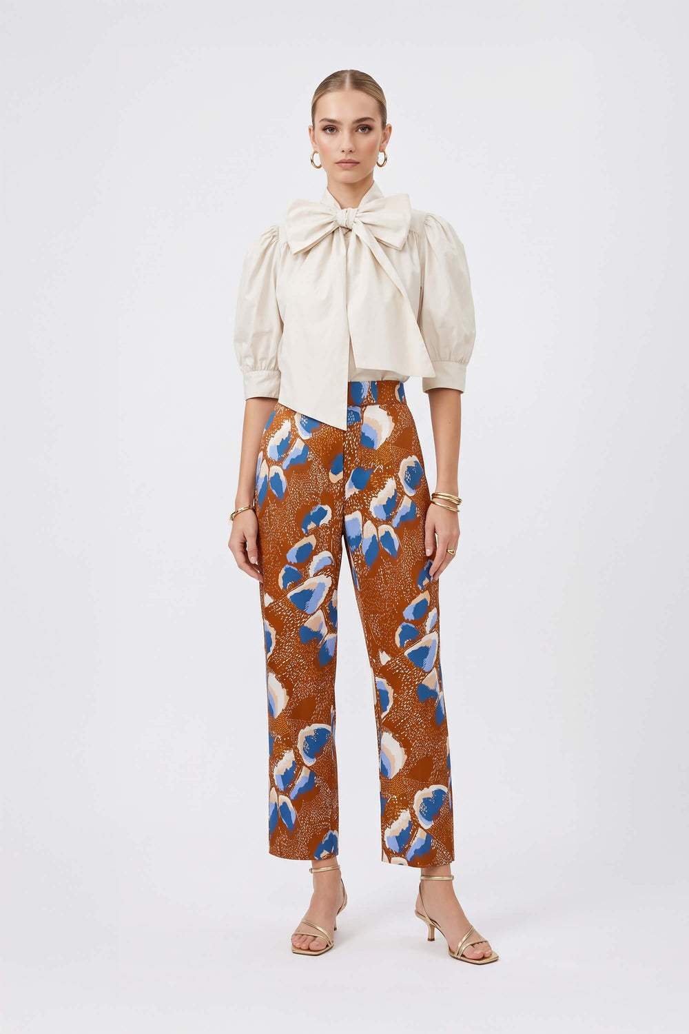 Romina Abstract Print Straight-Leg Pantalón 731174 LAD - Reina Diaz