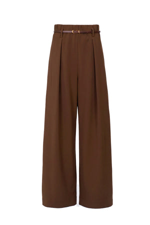 Romina Belted High-Waist Wide-Leg Pantalón 532169 CAF - Reina Diaz
