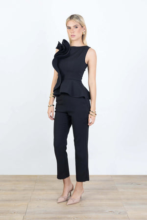 Ruby Ruffle Peplum Saco - Reina Diaz