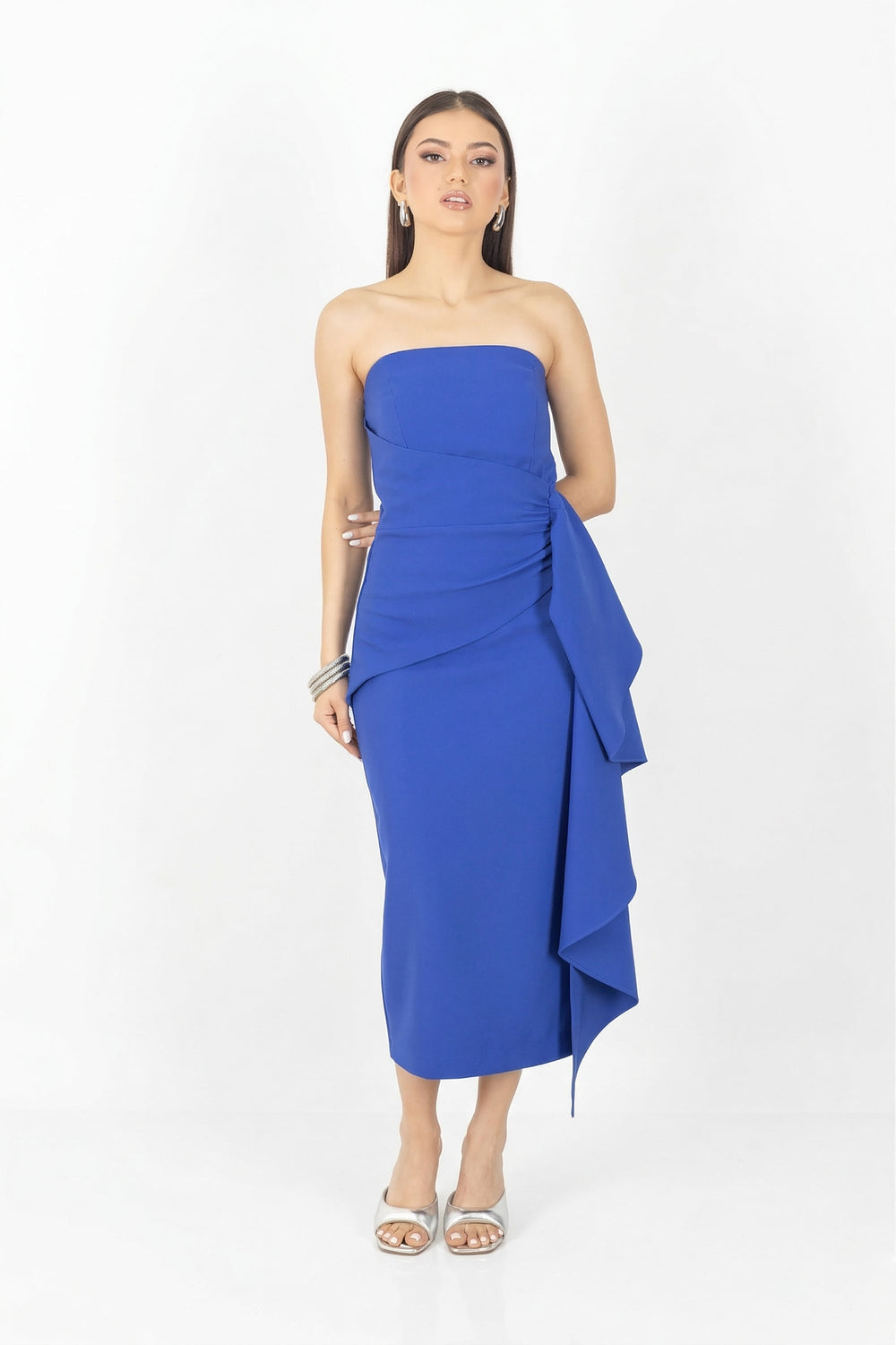 Ryleigh Strapless Midi Vestido