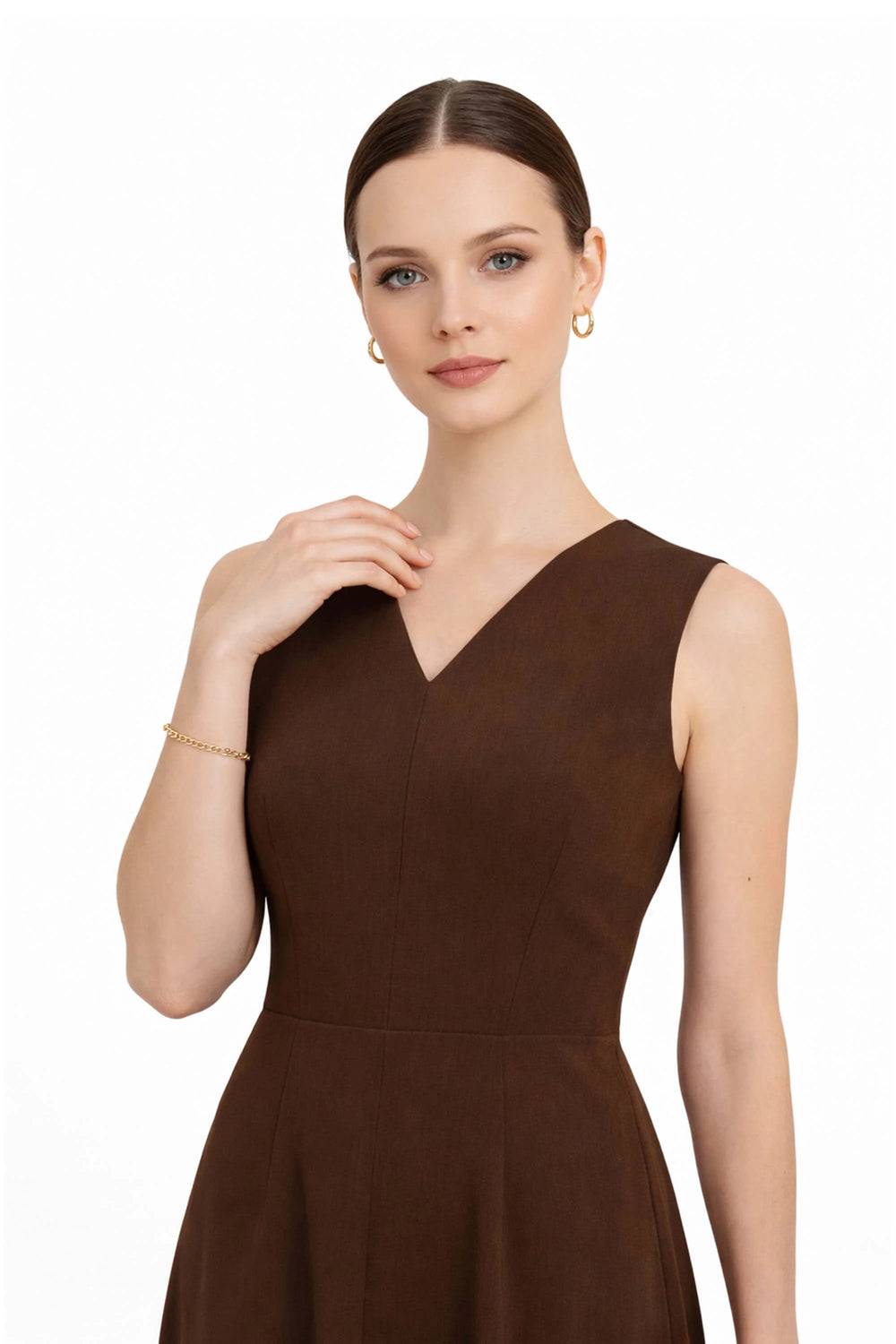 Saige V - Neck Vestido - Reina Diaz