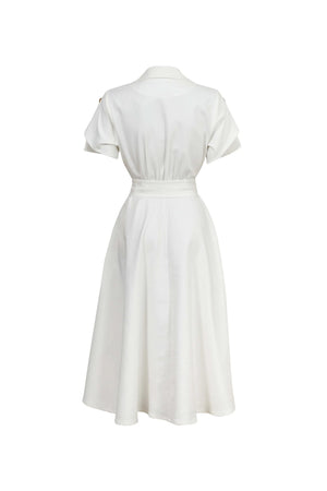 Skye Trench Midi Vestido - Reina Diaz