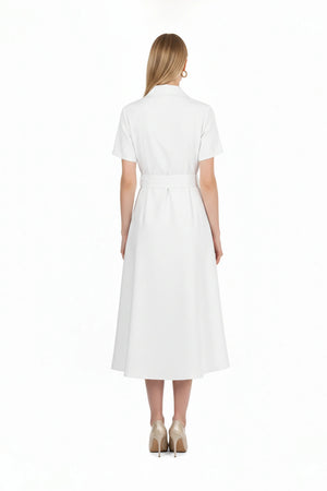 Skye Trench Midi Vestido - Reina Diaz
