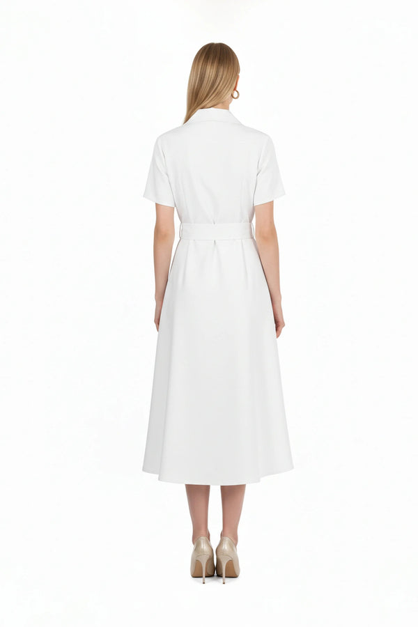 Skye Trench Midi Vestido - Reina Diaz