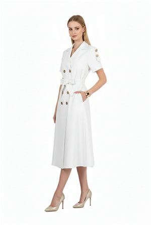Skye Trench Midi Vestido - Reina Diaz