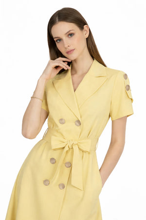 Skye Trench Midi Vestido - Reina Diaz