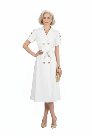 Skye Trench Midi Vestido - Reina Diaz