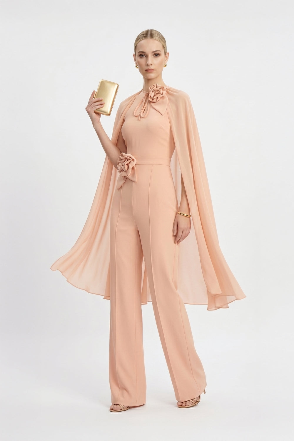 Sofía Ethereal Cape Jumpsuit - Reina Diaz